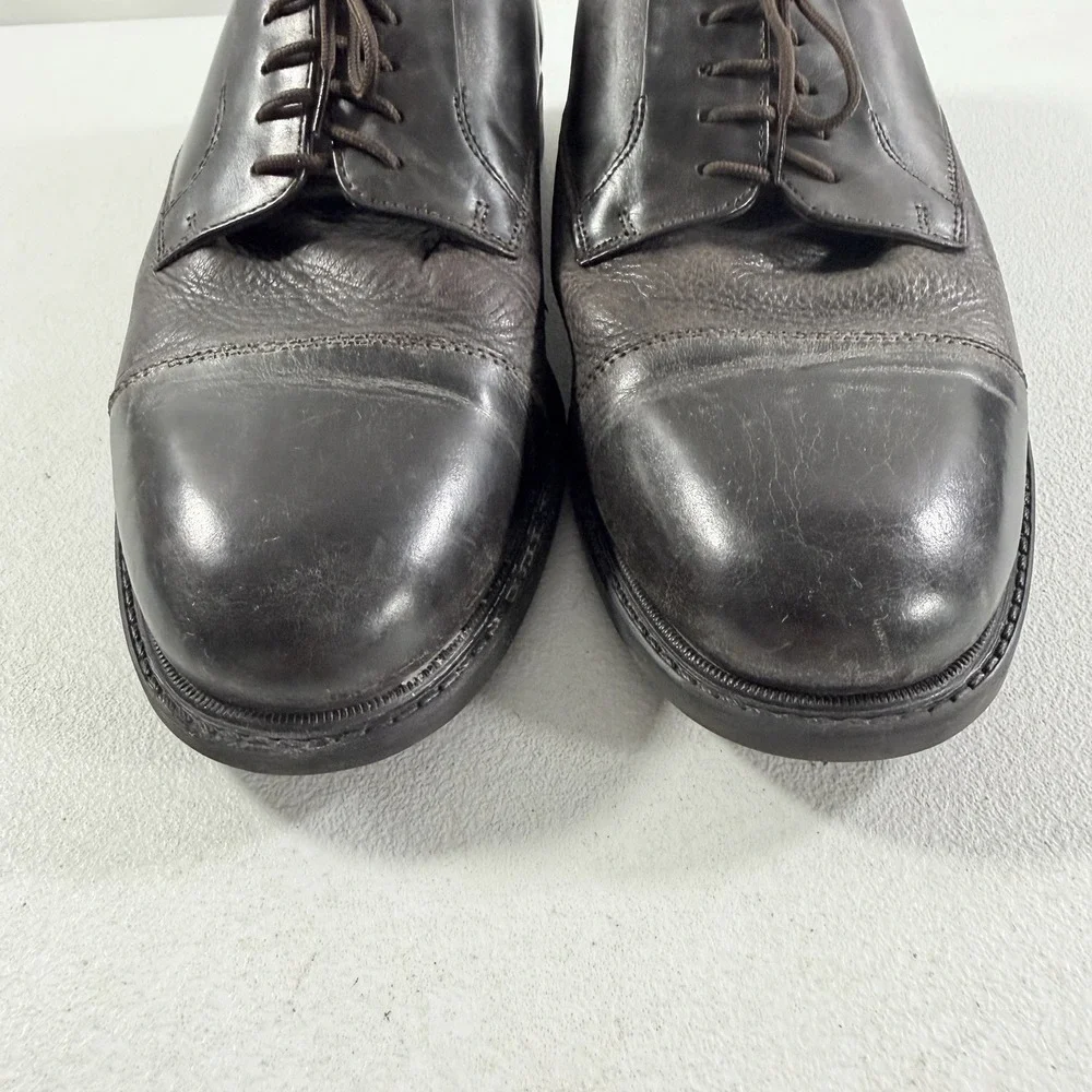 Nunn Bush Mens Dark Brown Leather‎ Lace Up Oxford Cap Toe Dress Shoes Size 11 M